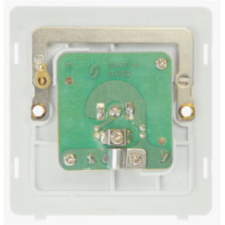 SINGLE ISOLATED COAXIAL OUTLET - BRUSHED STEEL COV