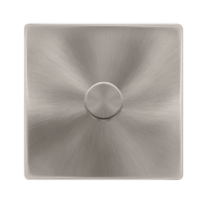 1 GANG 2 WAY 100W DIMMER SWITCH - BRUSHED STEEL