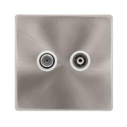 NON-NON-ISOLATED SINGLE SATELLITE OUTLET- BRUSHED