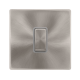 10AX INGOT 1 GANG 2 WAY SWITCH - BRUSHED STEEL COV