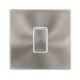 10AX INGOT 1 GANG 2 WAY SWITCH - BRUSHED STEEL COV