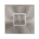 10AX INGOT 2 GANG 2 WAY SWITCH - BRUSHED STEEL COV