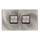 10AX INGOT 4 GANG 2 WAY SWITCH - BRUSHED STEEL COV
