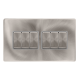 10AX INGOT 6 GANG 2 WAY SWITCH - BRUSHED STEEL COV