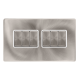 10AX INGOT 6 GANG 2 WAY SWITCH - BRUSHED STEEL COV