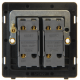 10AX 2 GANG 2 WAY TOGGLE SWITCH - BRUSHED STEEL