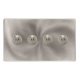 10AX 4 GANG 2 WAY TOGGLE SWITCH - BRUSHED STEEL