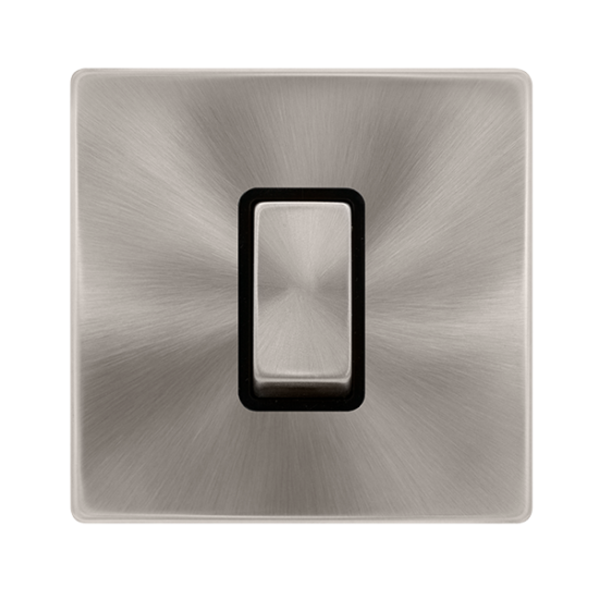50A INGOT 1 GANG DOUBLE POLE SWITCH -  BRUSHED STE