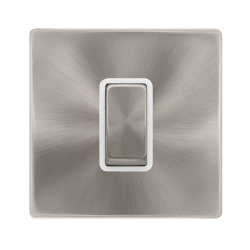 50A INGOT 1 GANG DOUBLE POLE SWITCH -  BRUSHED STE