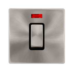 50A INGOT 1 GANG DOUBLE POLE SWITCH WITH NEON -  B