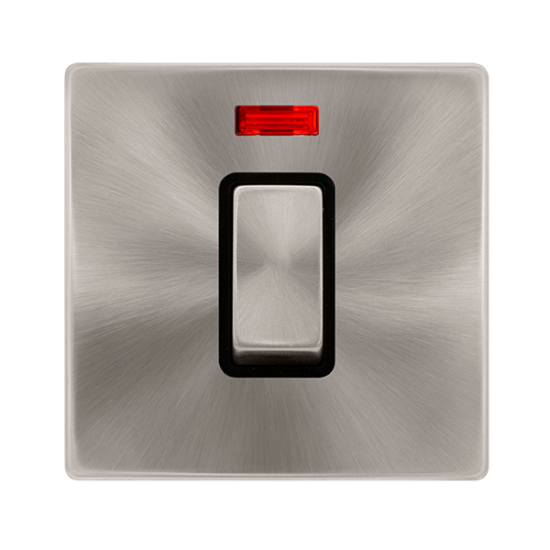 50A INGOT 1 GANG DOUBLE POLE SWITCH WITH NEON -  B