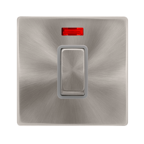 50A INGOT 1 GANG DOUBLE POLE SWITCH WITH NEON -  B