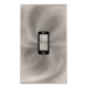50A INGOT 2 GANG DOUBLE POLE SWITCH -  BRUSHED STE