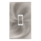 50A INGOT 2 GANG DOUBLE POLE SWITCH -  BRUSHED STE