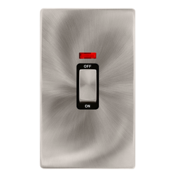 50A INGOT 2 GANG DOUBLE POLE SWITCH WITH NEON -  B
