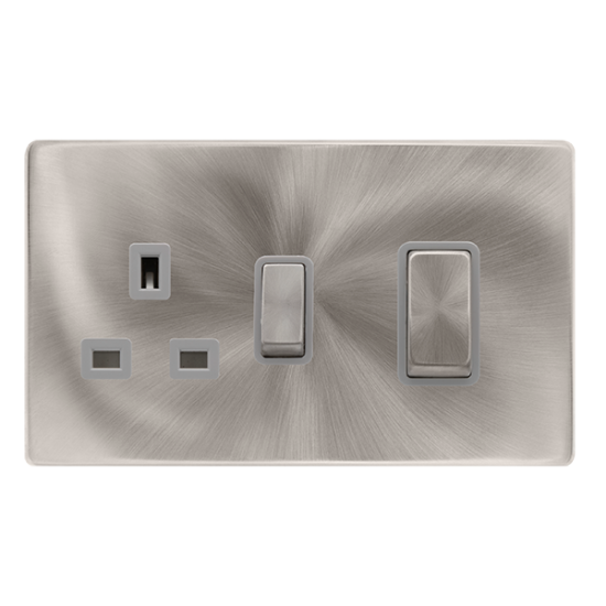 50A INGOT DOUBLE POLE SWITCH WITH 13A DOUBLE POLE
