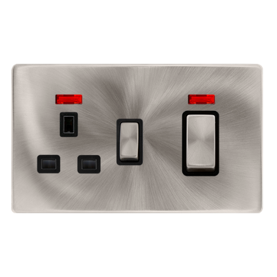 50A INGOT DOUBLE POLE SWITCH WITH 13A DOUBLE POLE