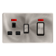 50A INGOT DOUBLE POLE SWITCH WITH 13A DOUBLE POLE
