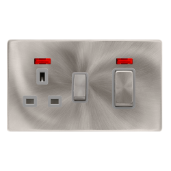50A INGOT DOUBLE POLE SWITCH WITH 13A DOUBLE POLE