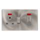 50A INGOT DOUBLE POLE SWITCH WITH 13A DOUBLE POLE