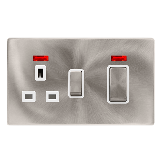 50A INGOT DOUBLE POLE SWITCH WITH 13A DOUBLE POLE