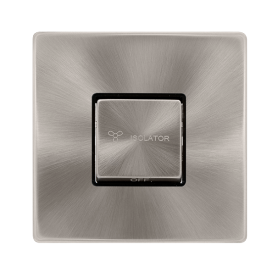 10A INGOT 3 POLE FAN ISOLATION SWITCH - BRUSHED ST