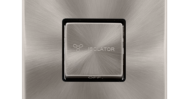 10A INGOT 3 POLE FAN ISOLATION SWITCH - BRUSHED ST