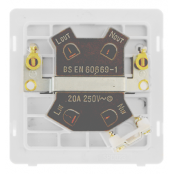 20A INGOT DOUBLE POLE SWITCH WITH FLEX OUTLET - BR
