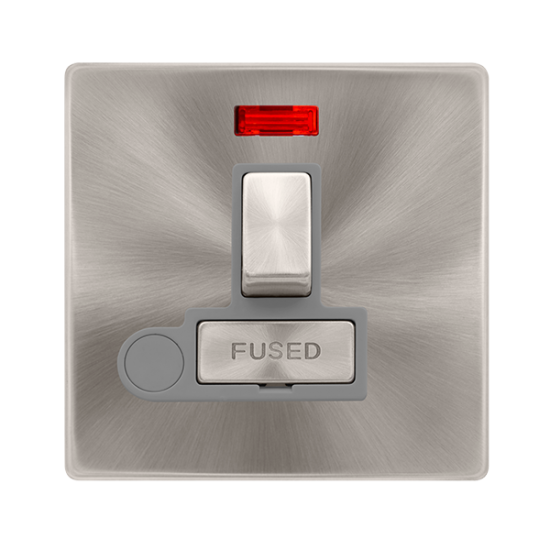13A INGOT SWITCHED FUSED CONNECTION UNIT WITH NEON
