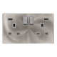 13A INGOT 2 GANG SWITCHED SOCKET WITH 2.1A USB OUT
