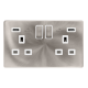 13A INGOT 2 GANG SWITCHED SOCKET WITH 2.1A USB OUT