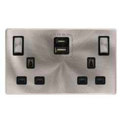 13A INGOT 2 GANG SWITCHED SAFETY SHUTTER SOCKET WI