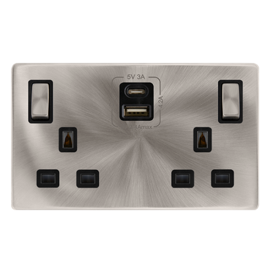 13A INGOT 2 GANG SWITCHED SAFETY SHUTTER SOCKET WI