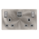 13A INGOT 2 GANG SWITCHED SAFETY SHUTTER SOCKET WI