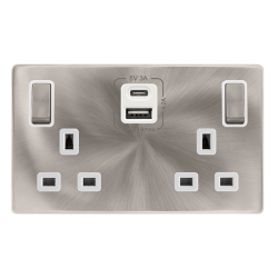 13A INGOT 2 GANG SWITCHED SAFETY SHUTTER SOCKET WI