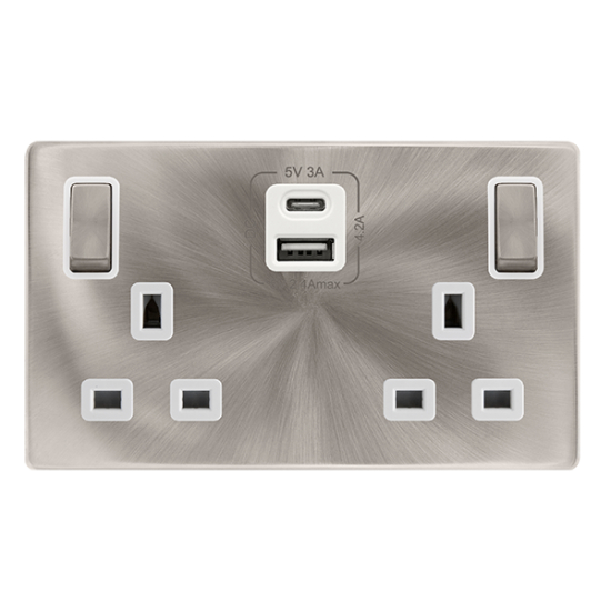 13A INGOT 2 GANG SWITCHED SAFETY SHUTTER SOCKET WI
