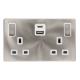 13A INGOT 2 GANG SWITCHED SAFETY SHUTTER SOCKET WI