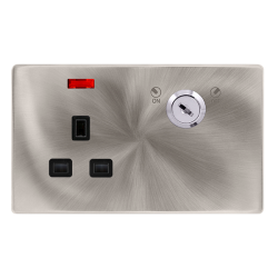 13A 1 GANG DOUBLE POLE KEY LOCKABLE SOCKET WITH NE