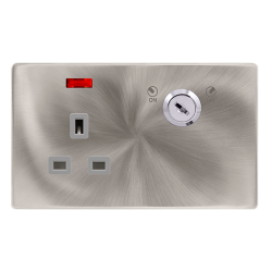 13A 1 GANG DOUBLE POLE KEY LOCKABLE SOCKET WITH NE