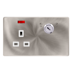 13A 1 GANG DOUBLE POLE KEY LOCKABLE SOCKET WITH NE