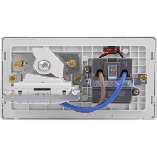 13A 1 GANG DOUBLE POLE KEY LOCKABLE SOCKET WITH NE