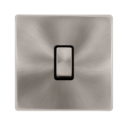 20A INGOT DOUBLE POLE SWITCH - BRUSHED STEEL COVER