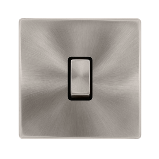20A INGOT DOUBLE POLE SWITCH - BRUSHED STEEL COVER