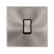 20A INGOT DOUBLE POLE SWITCH - BRUSHED STEEL COVER