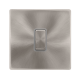 20A INGOT DOUBLE POLE SWITCH - BRUSHED STEEL COVER