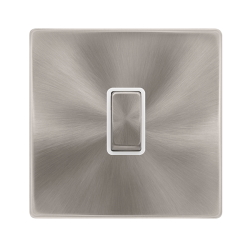 20A INGOT DOUBLE POLE SWITCH - BRUSHED STEEL COVER