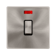 20A INGOT DOUBLE POLE SWITCH WITH NEON - BRUSHED S