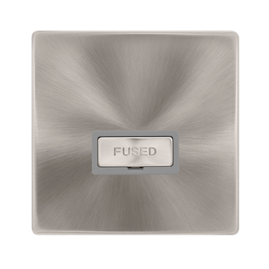 13A INGOT FUSED CONNECTION UNIT - BRUSHED STEEL CO