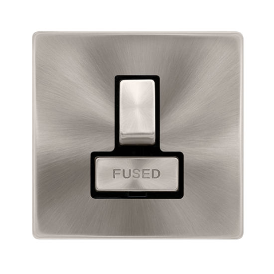 13A INGOT SWITCHED FUSED CONNECTION UNIT - BRUSHED
