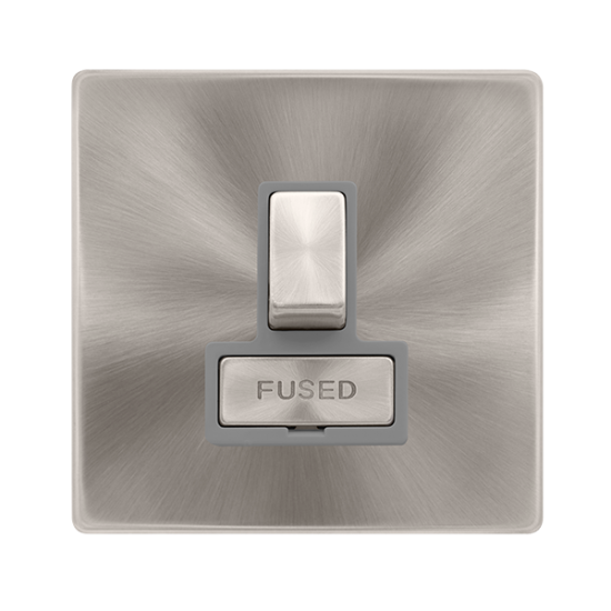 13A INGOT SWITCHED FUSED CONNECTION UNIT - BRUSHED